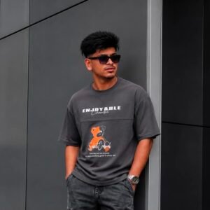 ASH GRAY DROP SHOULDER T-SHIRT